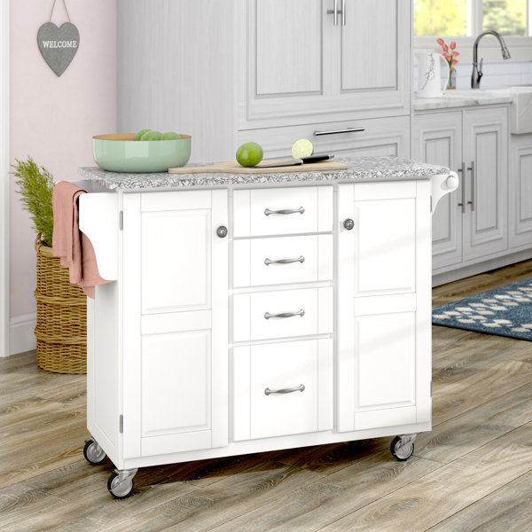 Red Barrel Studio® Littrell 48'' Solid Wood Kitchen Island with Granite